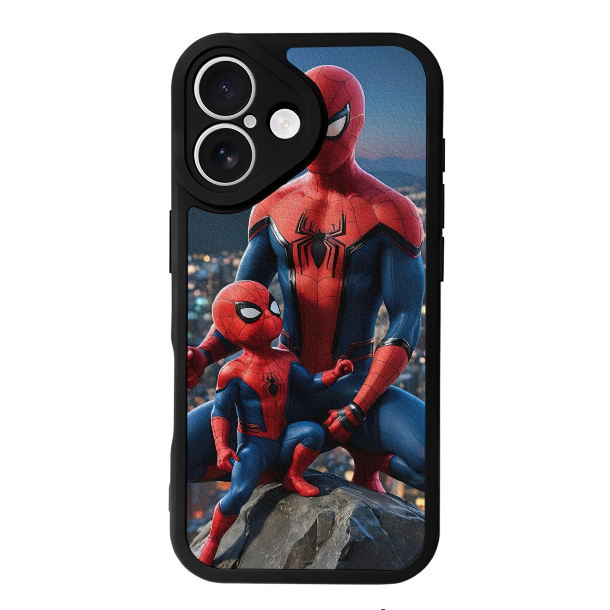 （画像用） Spider Man スパイダーマン 【iPhone 16シリーズ対応】シリコンスマホケース（レザー調） 材質：シリコン